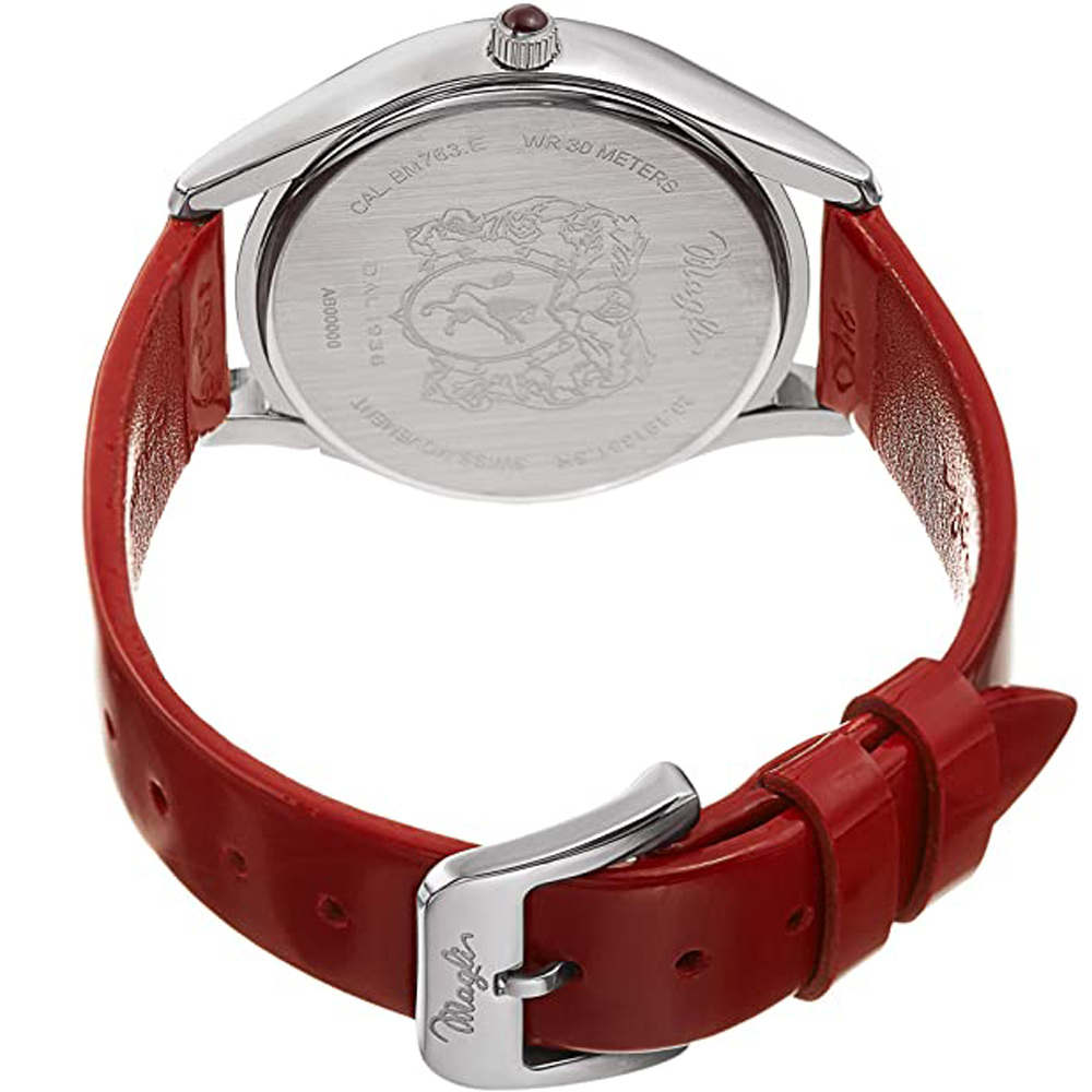 Bruno Magli Alessia 1381 Quartz White Dial Ladies Watch 36mm Red Band 29.191381.SR Bruno Magli Alessia 1381 Quartz White Dial Ladies Watch 36mm Red Band 29.191381.SR